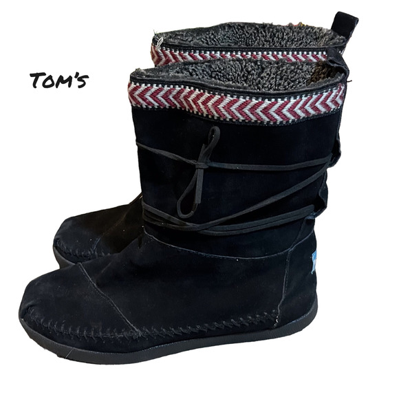 Toms Shoes Toms Nepal Moccasin Bootie Black 8w Poshmark